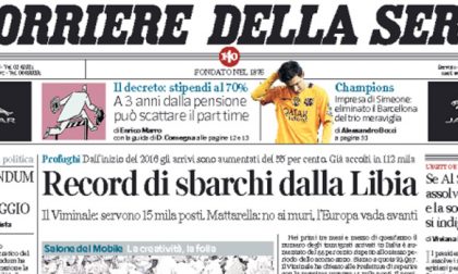 Le prime pagine dei giornali giovedì 14 aprile 2016