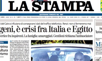 Le prime pagine dei giornali sabato 9 aprile 2016