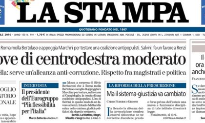 Le prime pagine dei giornali venerdì 29 aprile 2016