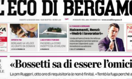Le prime pagine dei giornali sabato 14 maggio 2016