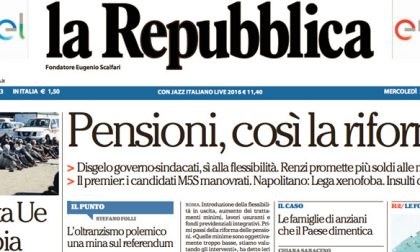 Le prime pagine dei giornali mercoledì 25 maggio 2016