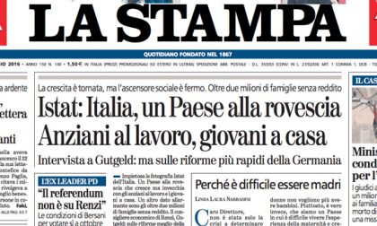 Le prime pagine dei giornali sabato 21 maggio 2016