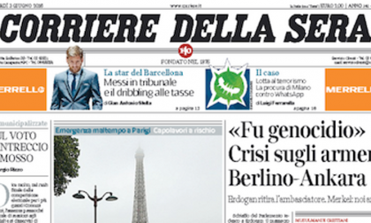 Le prime pagine dei giornali venerdì 3 giugno 2016