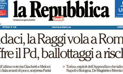 Le prime pagine dei giornali lunedì 6 giugno 2016