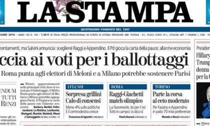 Le prime pagine dei giornali mercoledì 8 giugno 2016