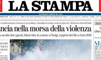 Le prime pagine dei giornali mercoledì 15 giugno 2016