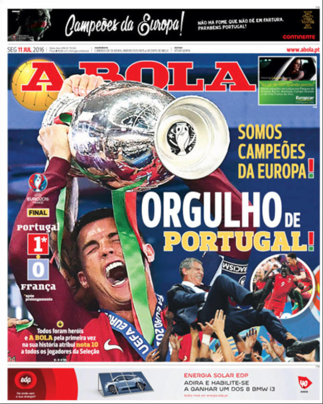 Le prime pagine dei giornali lunedì 11 luglio 2016