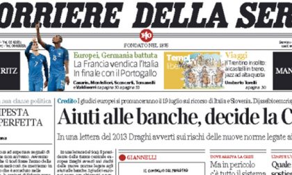 Le prime pagine dei giornali venerdì 8 luglio 2016