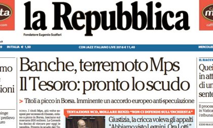 Le prime pagine dei giornali mercoledì 6 luglio 2016