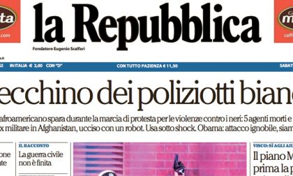 Le prime pagine dei giornali sabato 9 luglio 2016