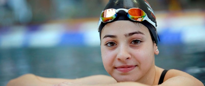 Yusra, salvò 18 persone nell’Egeo  e oggi gareggia in vasca a Rio