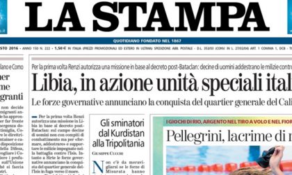 Le prime pagine dei giornali giovedì 11 agosto 2016
