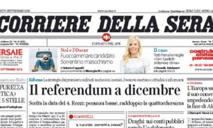 Le prime pagine dei giornali martedì 27 settembre 2016