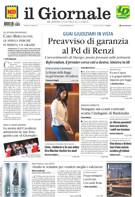 [NAZIONALE - 1] GIORN/INTERNI/PAG-PRIMA ... 30/09/16