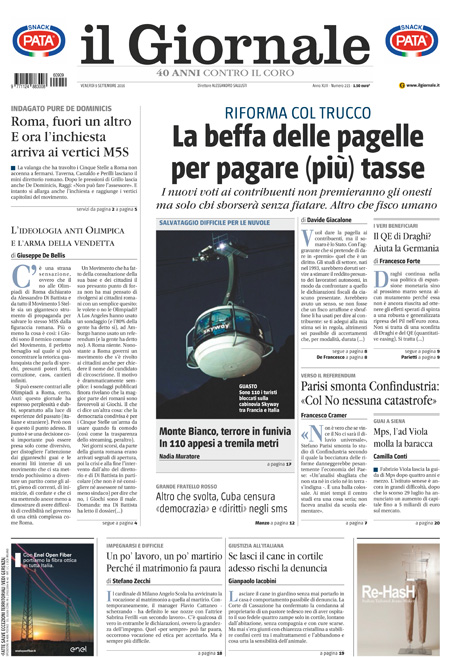 [NAZIONALE - 1] GIORN/INTERNI/PAG-PRIMA ... 09/09/16