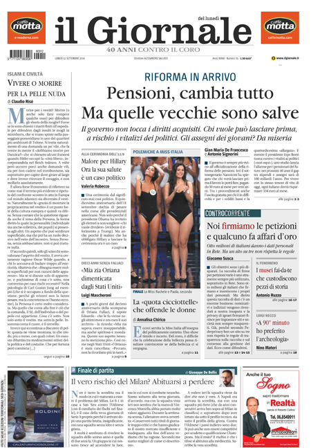 [NAZIONALE - 1] GIORN/INTERNI/PAG-PRIMA ... 12/09/16