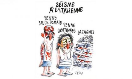 Charlie Hebdo, le sgradevoli vignette dedicate alle vittime del terremoto