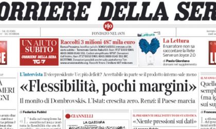 Le prime pagine dei giornali sabato 3 settembre 2016