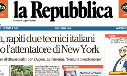 Le prime pagine dei giornali martedì 20 settembre 2016