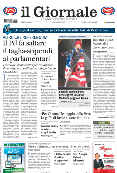 [NAZIONALE - 1] GIORN/INTERNI/PAG-PRIMA ... 21/10/16