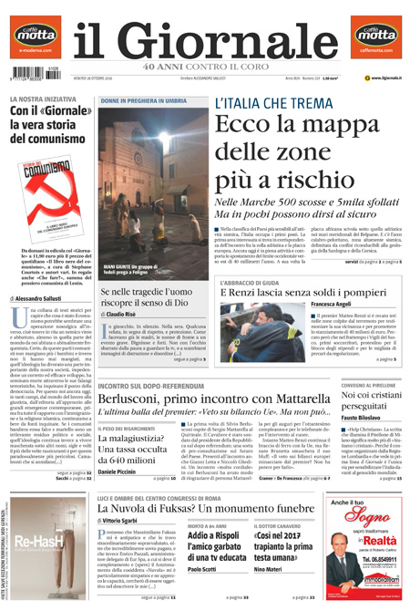 [NAZIONALE - 1] GIORN/INTERNI/PAG-PRIMA ... 28/10/16