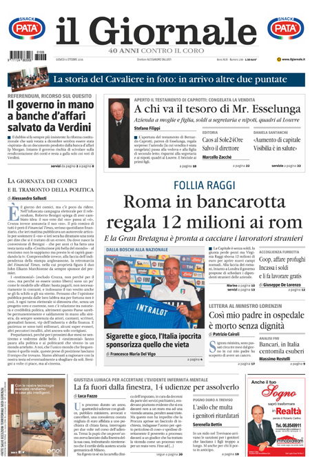 [NAZIONALE - 1] GIORN/INTERNI/PAG-PRIMA ... 06/10/16