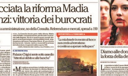 Le prime pagine dei giornali sabato 26 novembre 2016