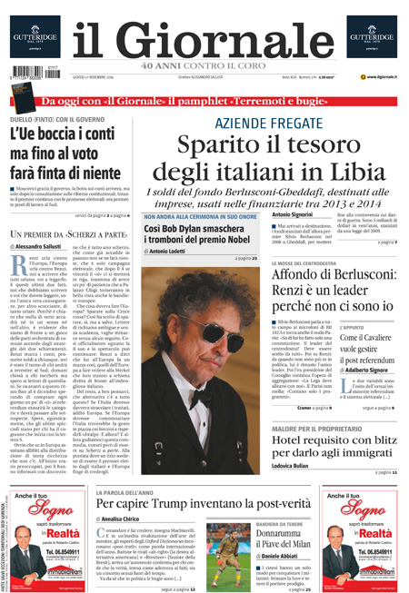 [NAZIONALE - 1] GIORN/INTERNI/PAG-PRIMA ... 17/11/16