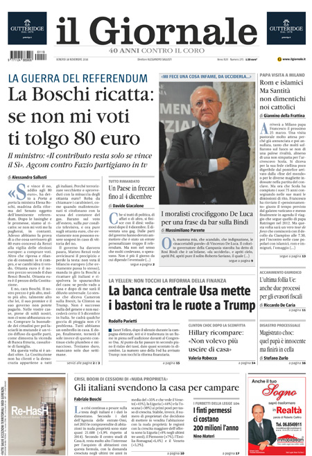 [NAZIONALE - 1] GIORN/INTERNI/PAG-PRIMA ... 18/11/16