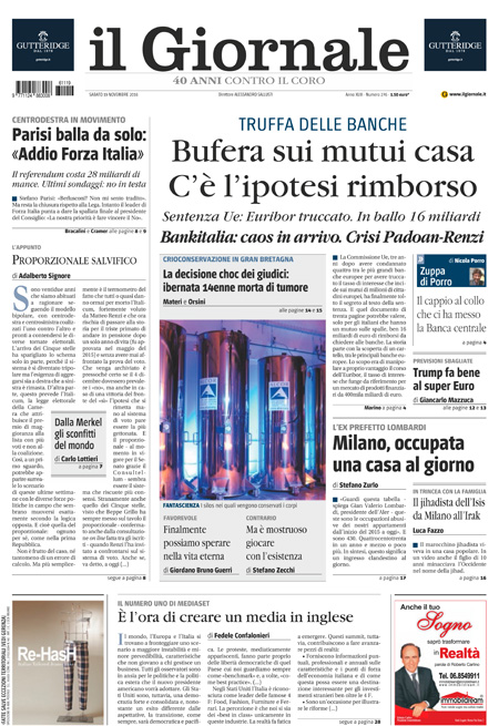 [NAZIONALE - 1] GIORN/INTERNI/PAG-PRIMA ... 19/11/16
