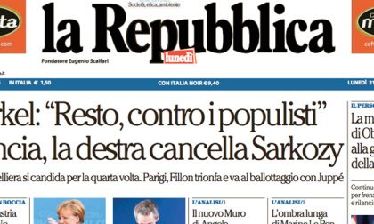 Le prime pagine dei giornali lunedì 21 novembre 2016