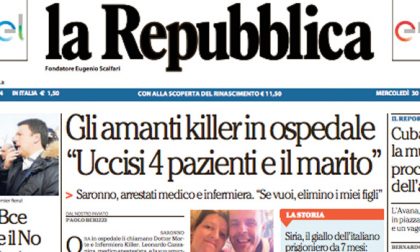 Le prime pagine dei giornali mercoledì 30 novembre 2016