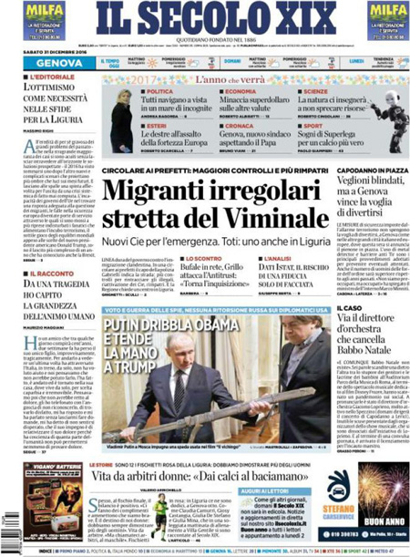 Le prime pagine di oggi