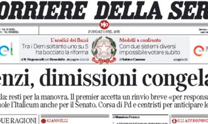 Le prime pagine dei giornali martedì 6 dicembre 2016