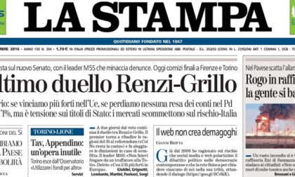 Le prime pagine dei giornali venerdì 2 dicembre 2016
