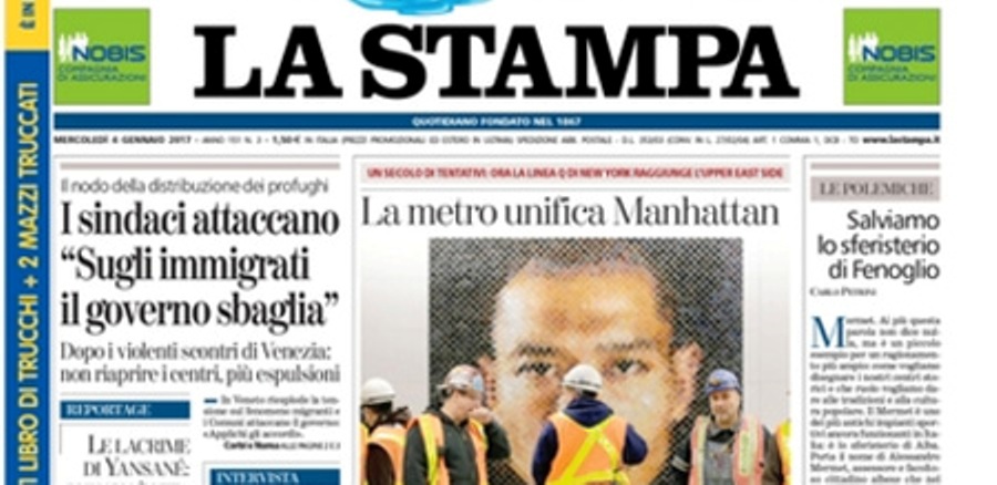 Le prime pagine dei giornali mercoledì 4 gennaio 2017