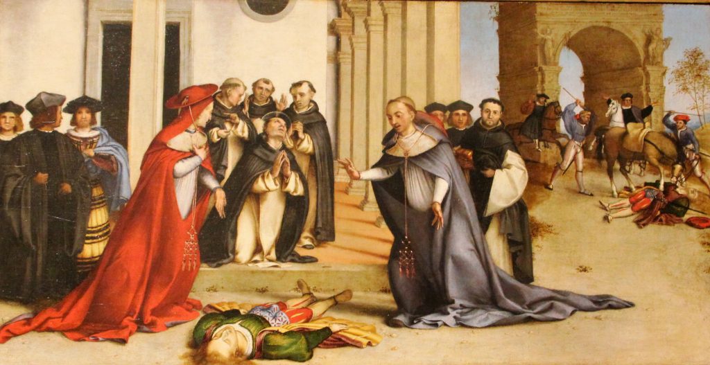 Lorenzo Lotto, San Domenico resuscita Napoleone Orsini, 1513-16