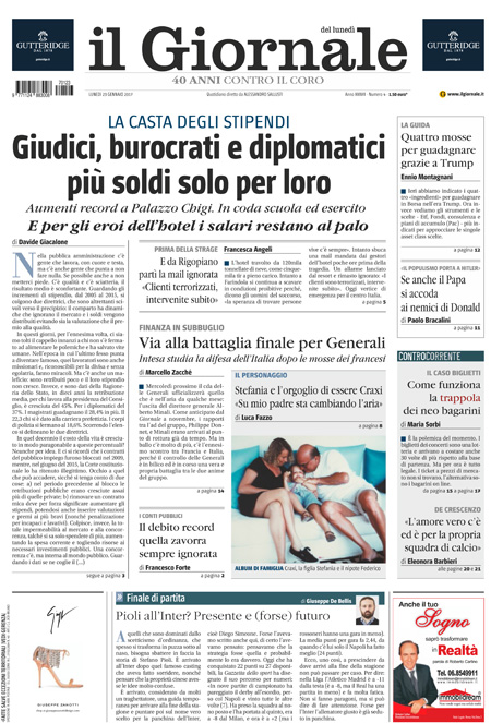 [NAZIONALE - 1] GIORN/INTERNI/PAG-PRIMA ... 23/01/17