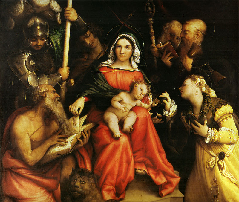 Lorenzo Lotto, Nozze mistiche di Santa Caterina, 1524