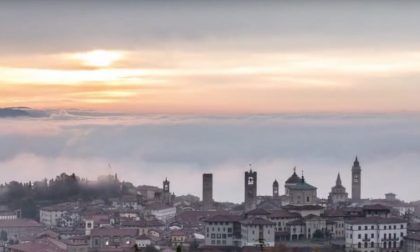 Il cielo sopra Città Alta in un video Uno splendore nato da 2.150 foto