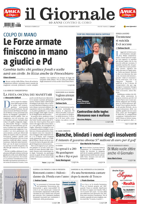 [NAZIONALE - 1] GIORN/INTERNI/PAG-PRIMA ... 08/02/17