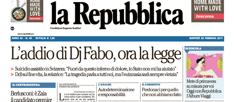 Le prime pagine dei giornali martedì 28 febbraio 2017