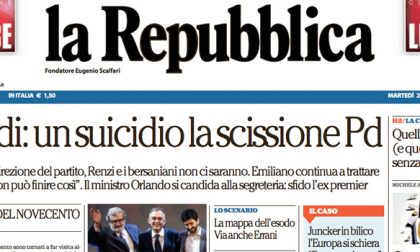 Le prime pagine dei giornali martedì 21 febbraio 2017