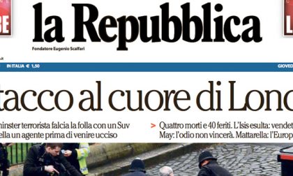 Le prime pagine dei giornali giovedì 23 marzo 2017