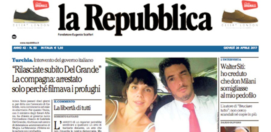 Le prime pagine dei giornali giovedì 20 aprile 2017