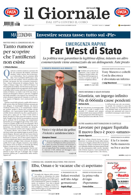 [NAZIONALE - 1] GIORN/INTERNI/PAG-PRIMA ... 03/04/17