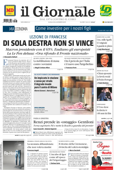[NAZIONALE - 1] GIORN/INTERNI/PAG-PRIMA ... 08/05/17