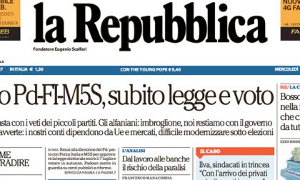 Le prime pagine dei giornali mercoledì 31 maggio 2017