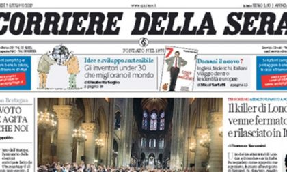 Le prime pagine dei giornali mercoledì 7 giugno 2017