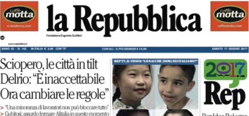 Le prime pagine dei giornali sabato 17 giugno 2017